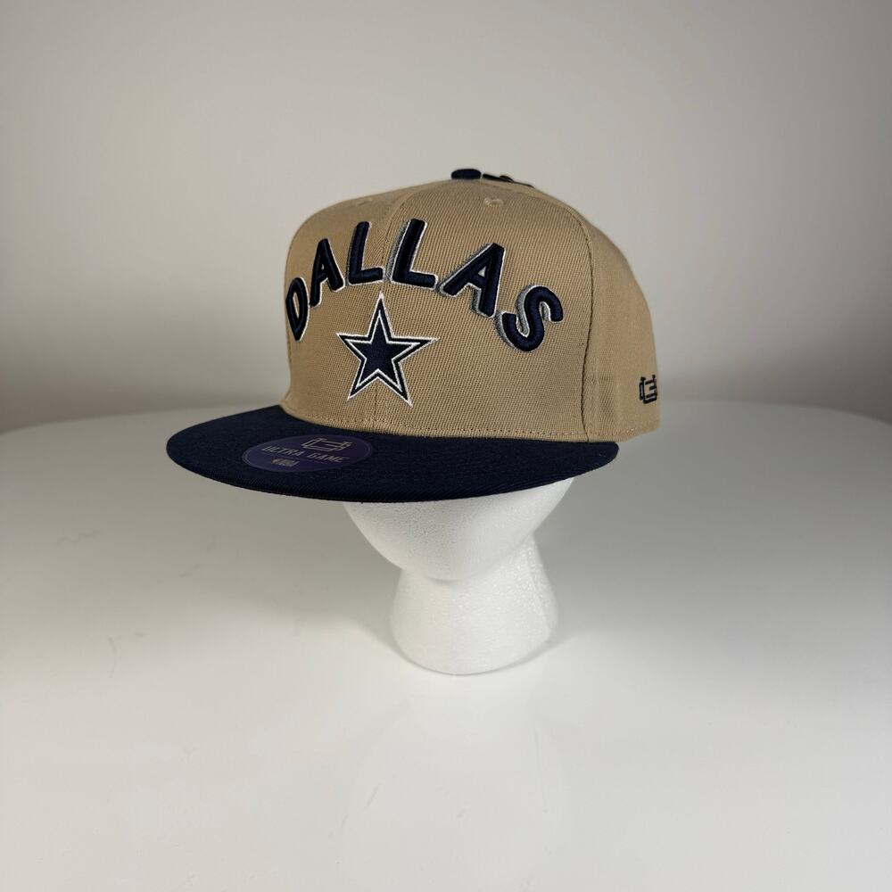 Ultra Game NFL Dallas‎ Cowboys Archway Snapback Baseball Cap Tan/Navy